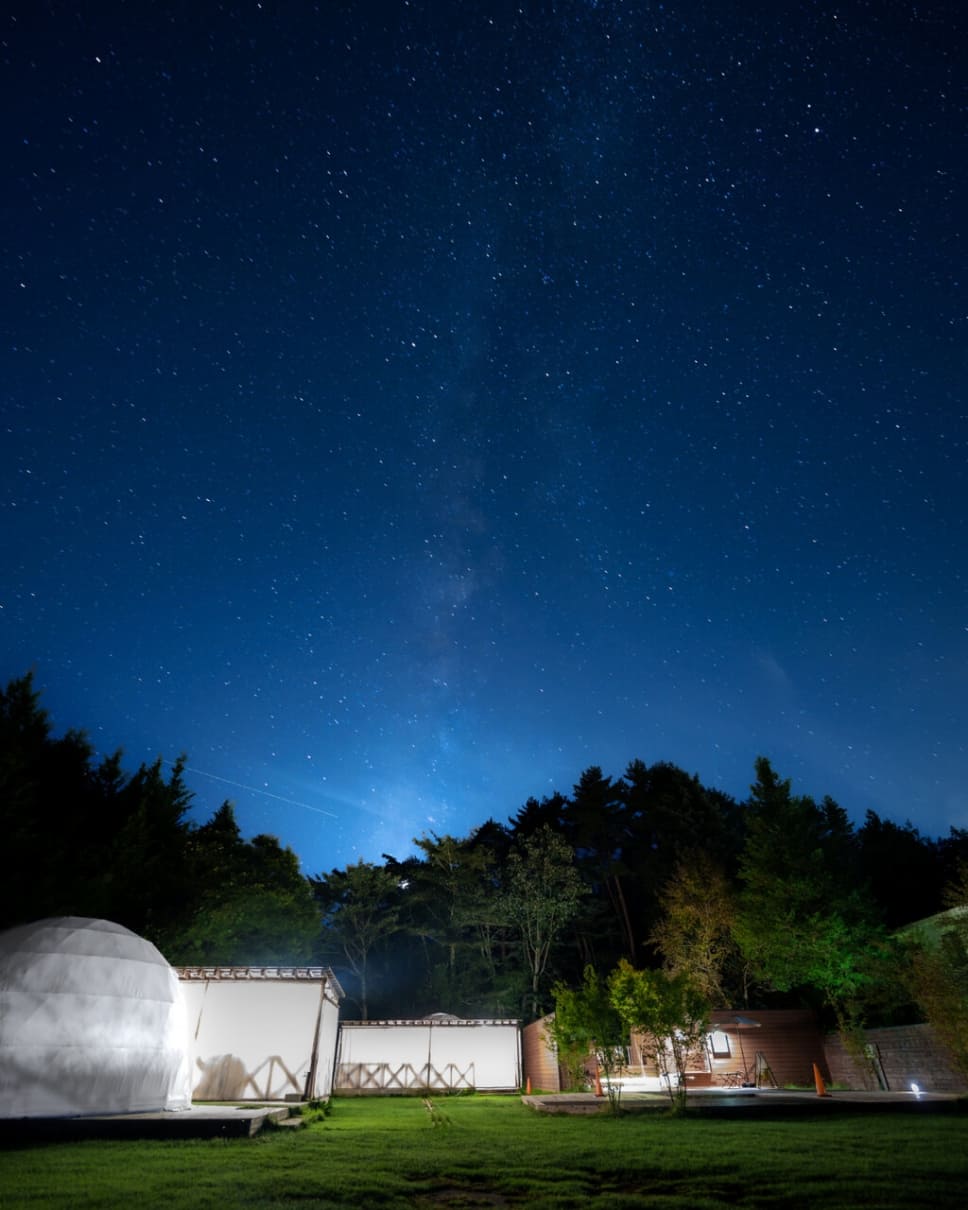 空一面の星、天の川