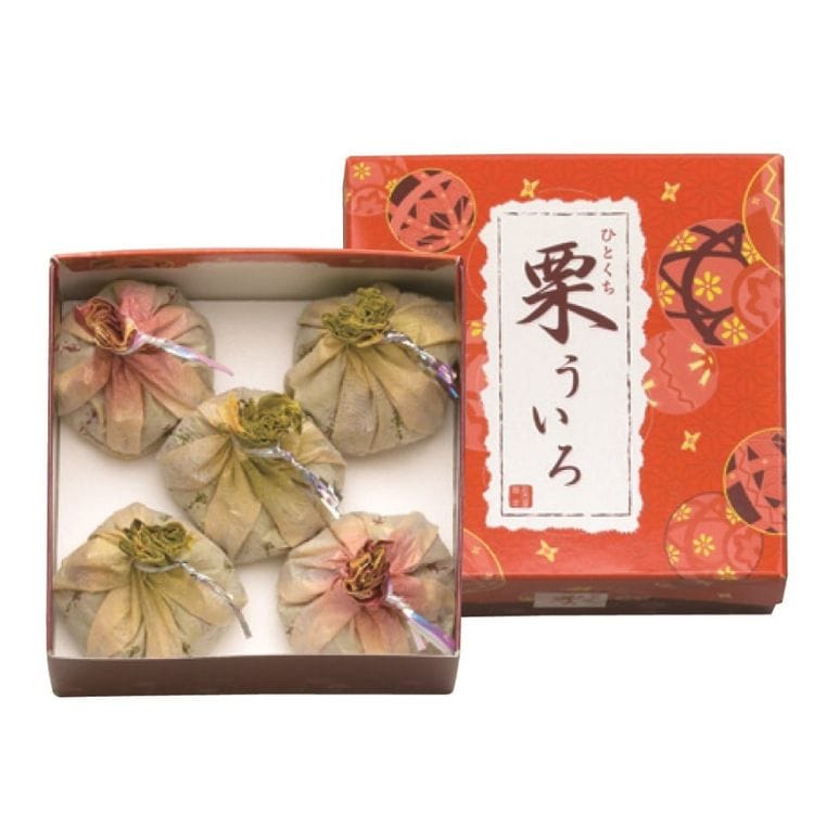 【季節限定】一口栗ういろ5個入(餅文總本店) 【宅配】5個