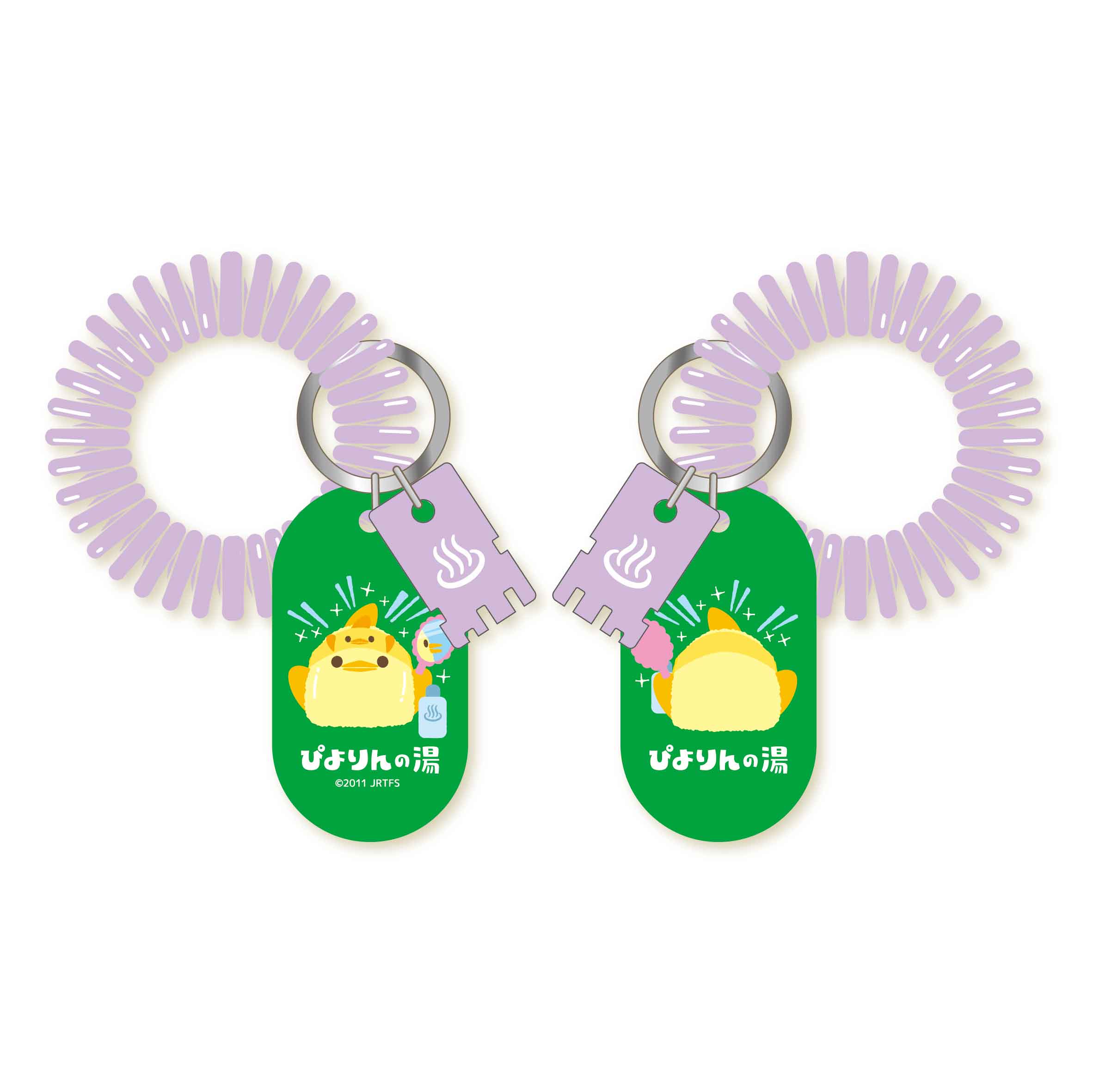 ●トレーディング ロッカーキー風アクリルキーホルダー 全６種【ぴよりん×温泉】※BOX 【宅配】ﾛｯｶｰｷｰ風ｱｸｷｰ