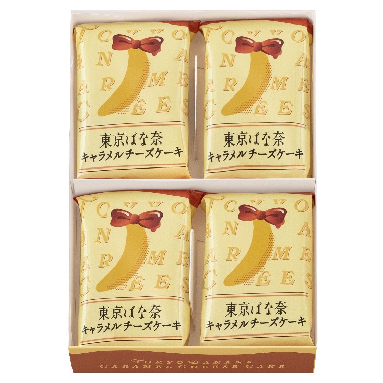 東京ばな奈キャラメルチーズケーキ4個入(東京ばな奈ワールド) 【宅配】4個