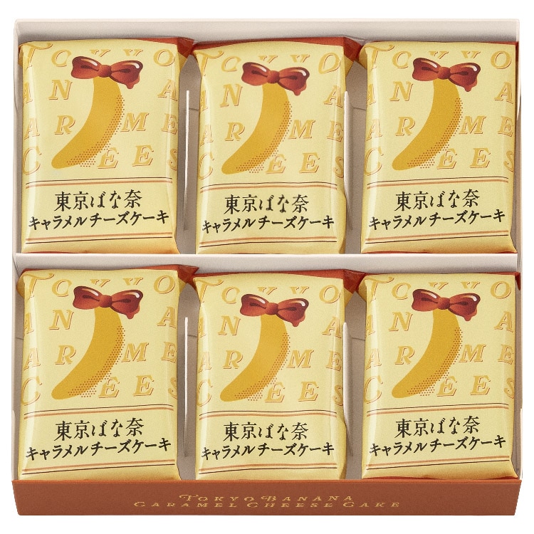 東京ばな奈キャラメルチーズケーキ6個入(東京ばな奈ワールド) 【宅配】6個