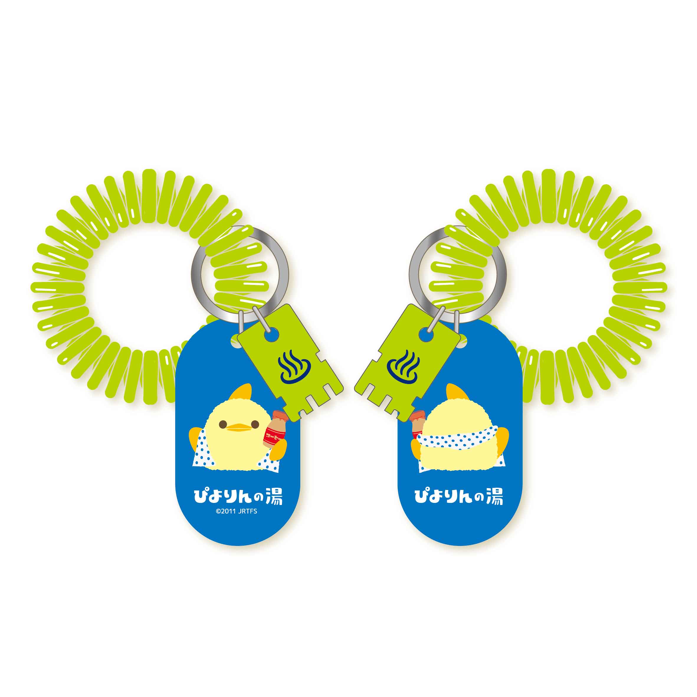 ●トレーディング ロッカーキー風アクリルキーホルダー 全６種【ぴよりん×温泉】※BOX 【宅配】ﾛｯｶｰｷｰ風ｱｸｷｰ