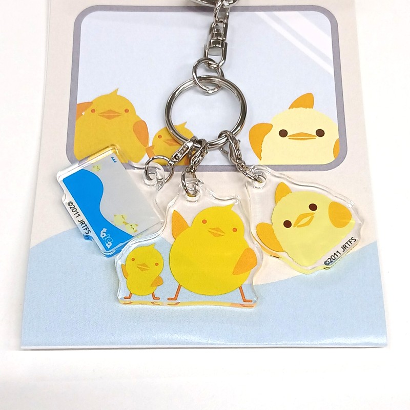 ●TOICAのひよこ×ぴよりん 3連アクリルキーホルダー 【宅配】アクキー