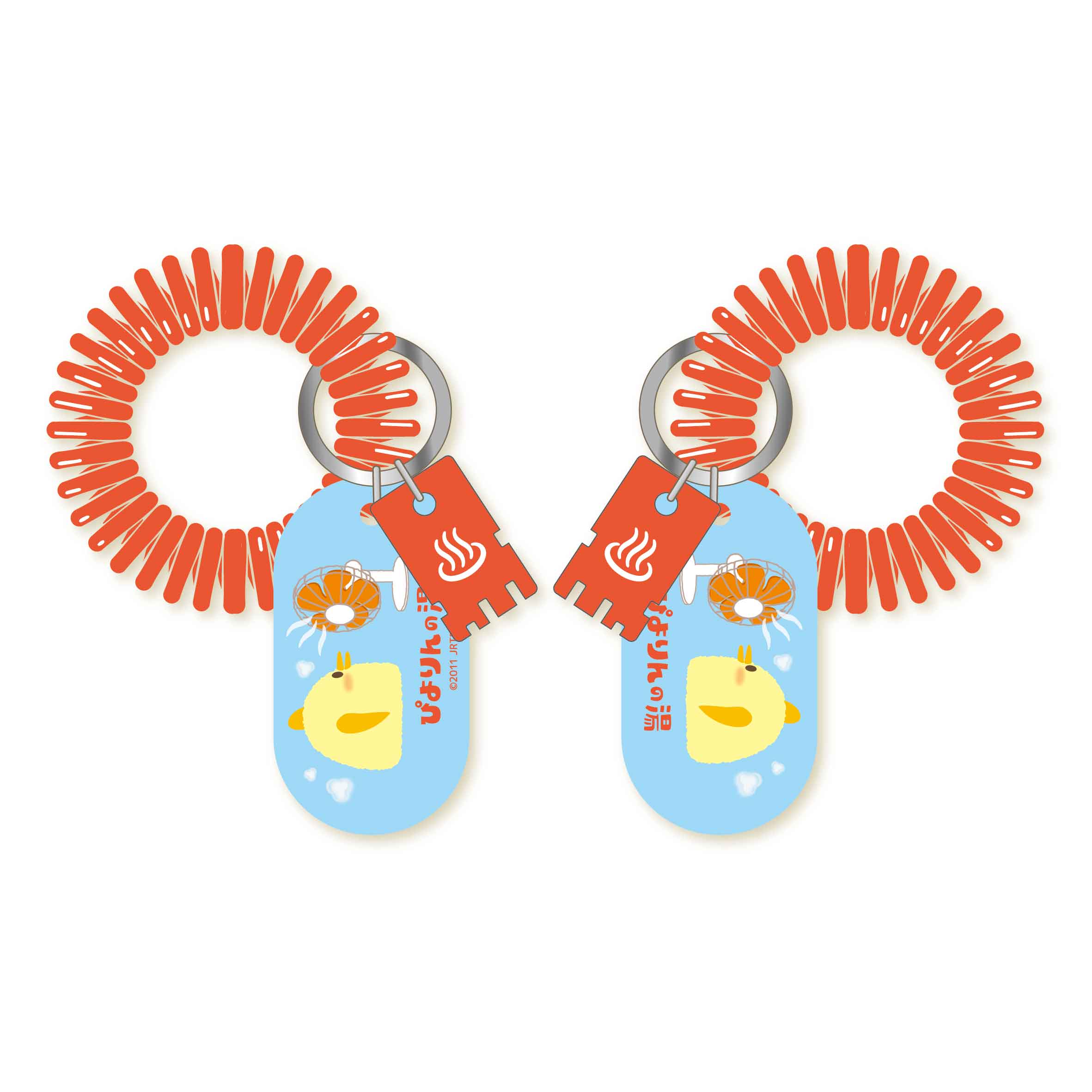 ●トレーディング ロッカーキー風アクリルキーホルダー 全６種【ぴよりん×温泉】※BOX 【宅配】ﾛｯｶｰｷｰ風ｱｸｷｰ