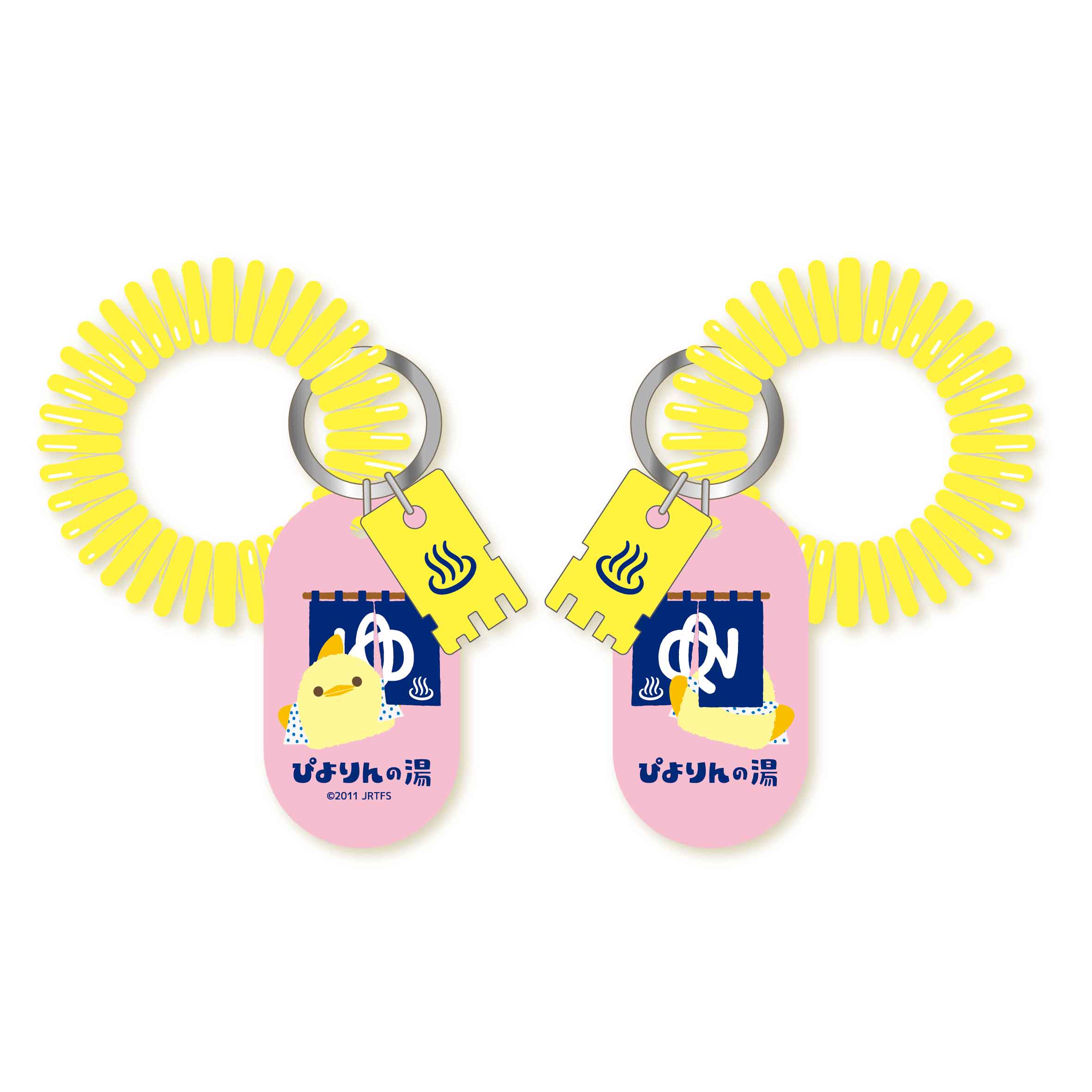 ●トレーディング ロッカーキー風アクリルキーホルダー 全６種【ぴよりん×温泉】※BOX 【宅配】ﾛｯｶｰｷｰ風ｱｸｷｰ