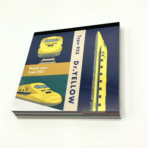 ●ありがとうドクターイエロー スクエアメモパッド 【宅配】スクエアメモパッド