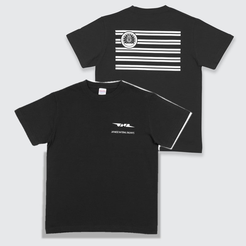 ●「日本国有鉄道」マークＴシャツ ブラック（Ｌサイズ）