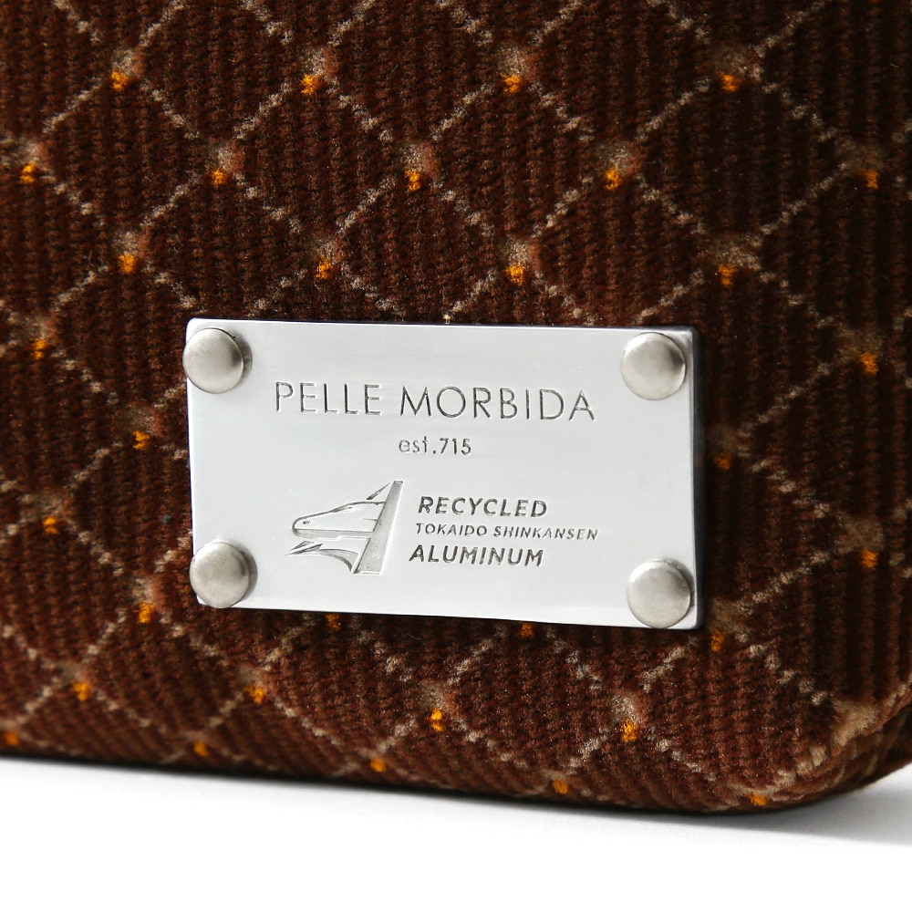 【東海道新幹線再生アルミ×ペッレ モルビダ】グリーン車モケットポーチ グリーン車モケットポーチ