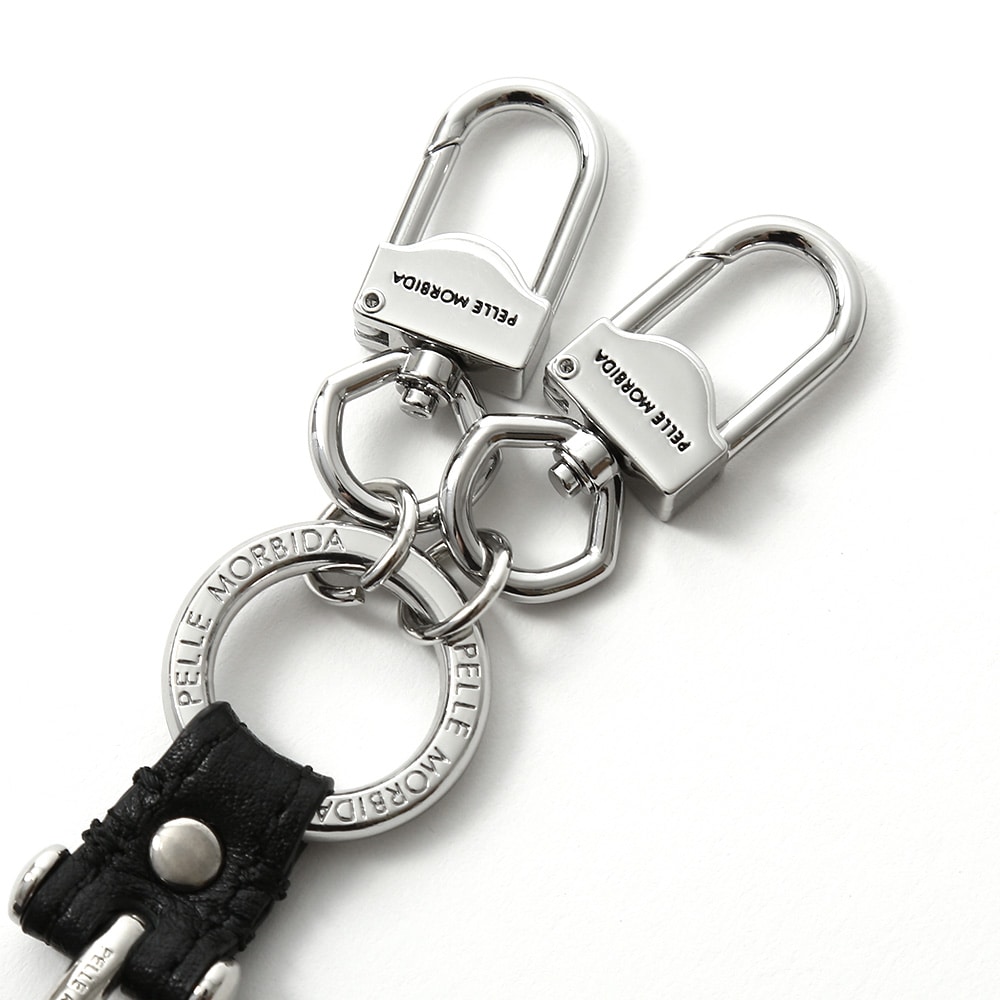 【東海道新幹線再生アルミ×ペッレ モルビダ】シューホーン型キーチャーム ブラック シューホーン型キーチャーム ブラック