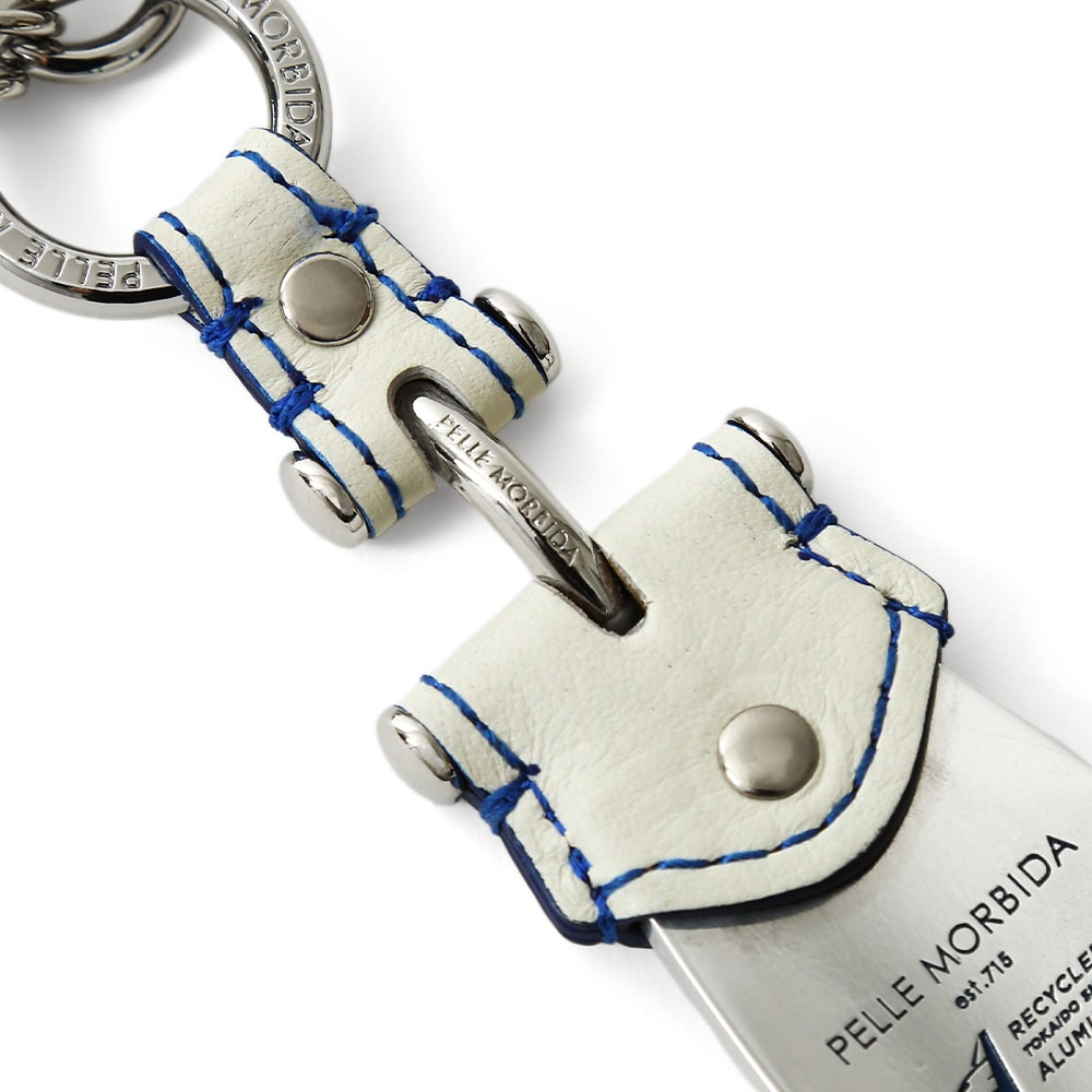 【東海道新幹線再生アルミ×ペッレ モルビダ】シューホーン型キーチャーム ホワイト シューホーン型キーチャーム ホワイト