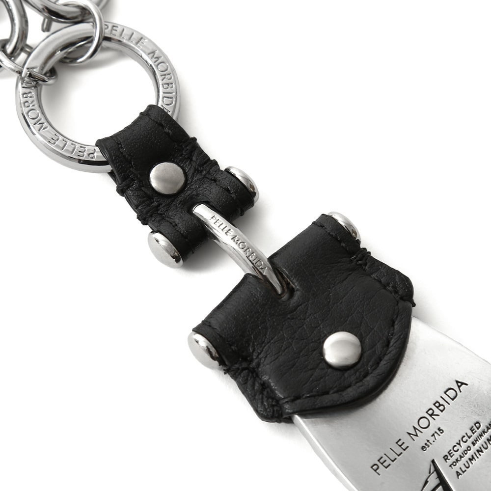 【東海道新幹線再生アルミ×ペッレ モルビダ】シューホーン型キーチャーム ブラック シューホーン型キーチャーム ブラック