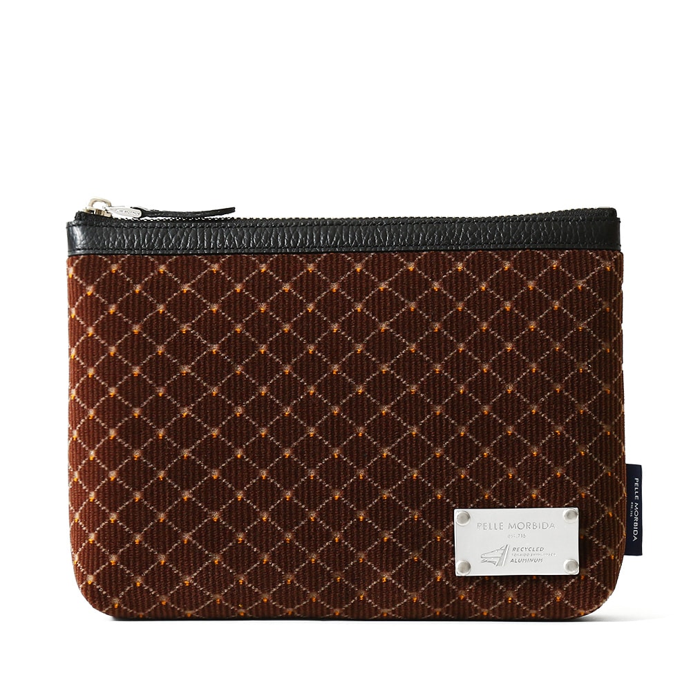 【東海道新幹線再生アルミ×ペッレ モルビダ】グリーン車モケットポーチ グリーン車モケットポーチ