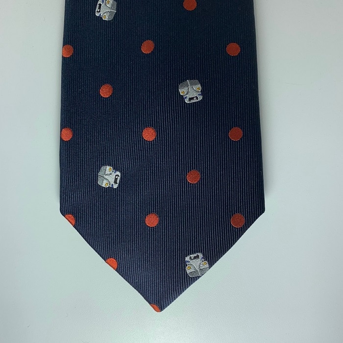 幸せのネクタイ N700S ドット柄 ネイビー