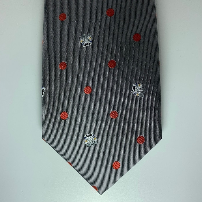 幸せのネクタイ N700S ドット柄 グレー