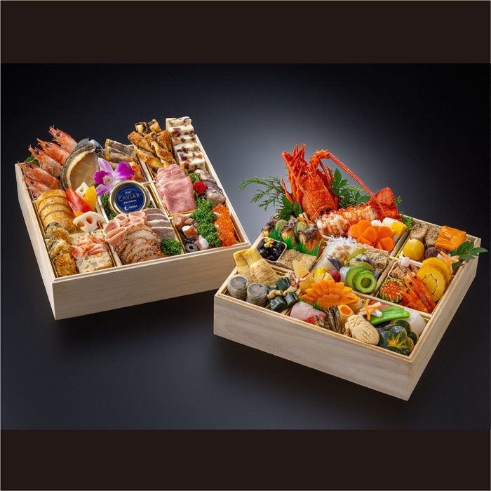 【ホテルアソシア静岡】こだわり食材おせち/日本料理 京都 つる家×イタリア料理 アルポルト静岡 二段