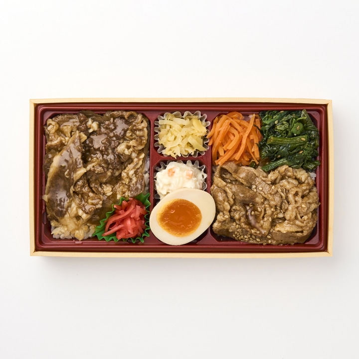 炭火焼牛カルビと牛すき煮重【新大阪駅受取】