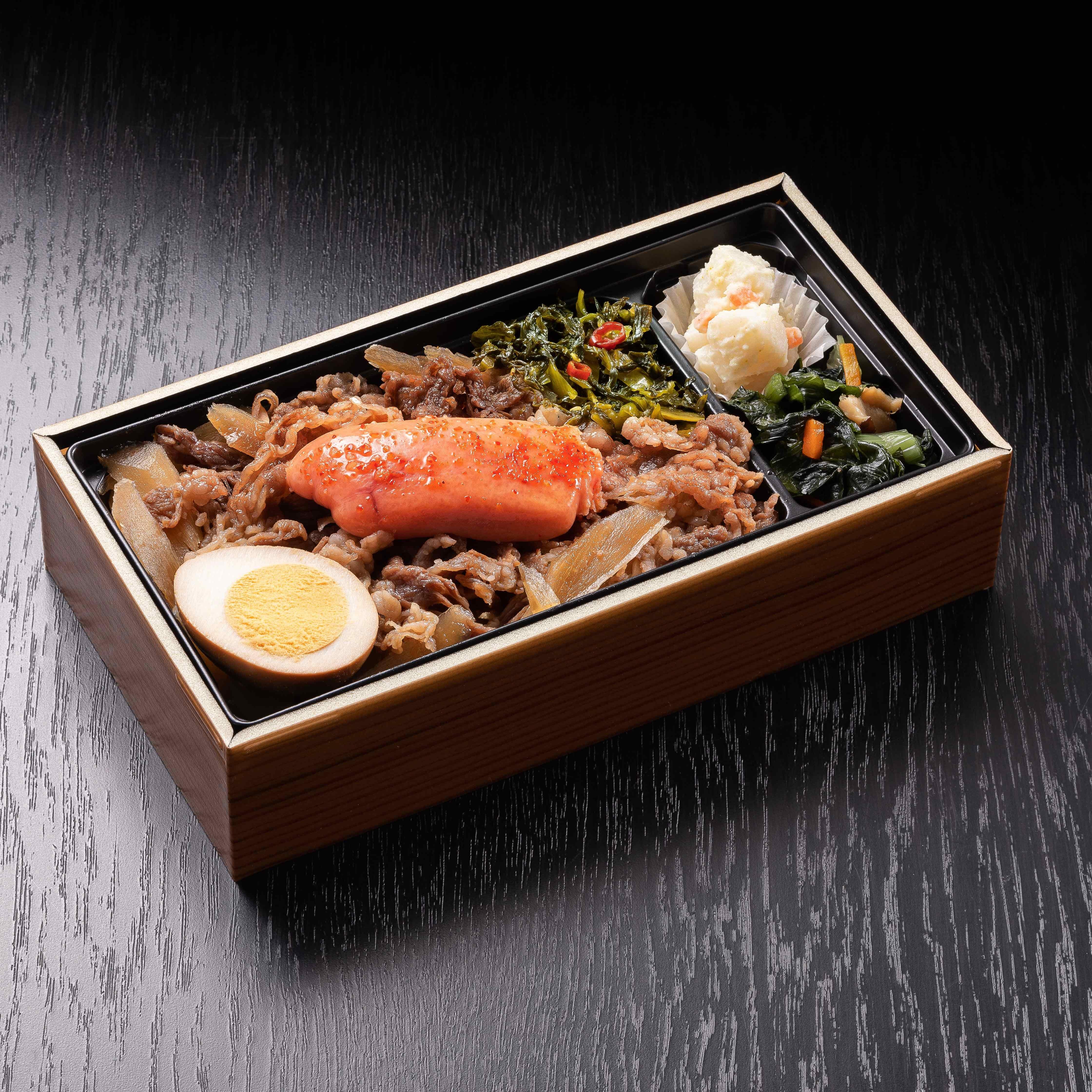 黒毛和牛と博多やまや辛子明太子弁当 (やまやコミュニケーションズ)【新大阪駅受取】