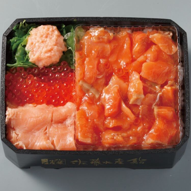  鮭のルイベ漬盛り海鮮弁当 (佐藤水産)【新大阪駅】