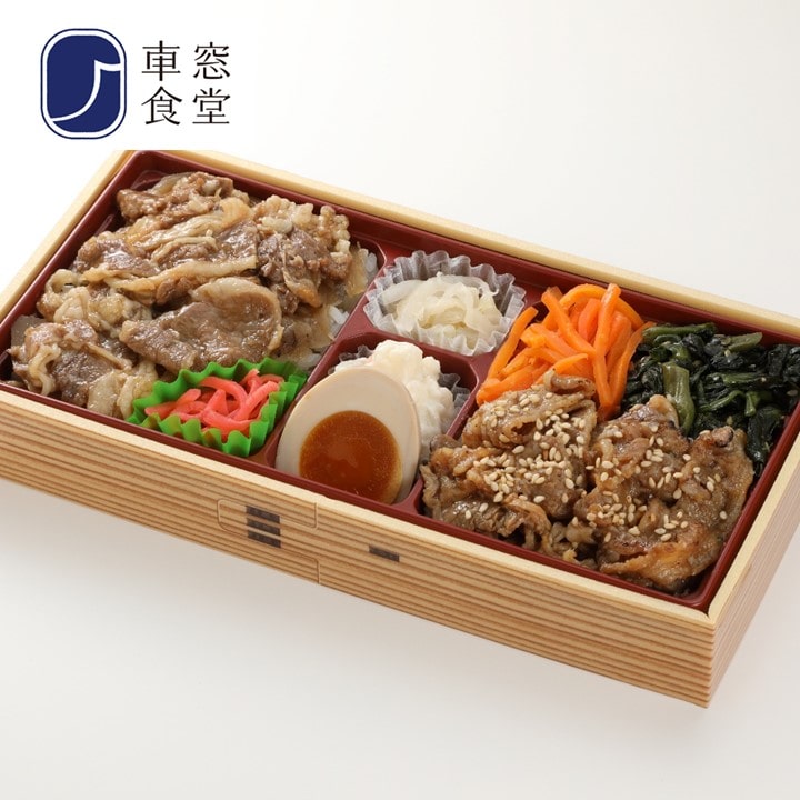 炭火焼牛カルビと牛すき煮重【新大阪駅】