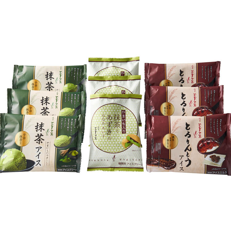 【東京都】浅草むぎとろ アイス３種セット ９個【送料込み】 ※冷凍配送