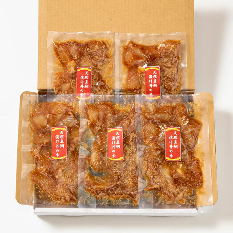 【福岡県】九州産天然真鯛漬け丼の素 ５袋(ウエダ)【送料込み】 ※冷凍配送