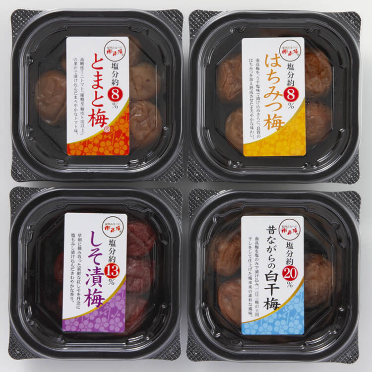 【和歌山県】紀州みなべの南高梅４種詰合せ(プラム)【送料込み】