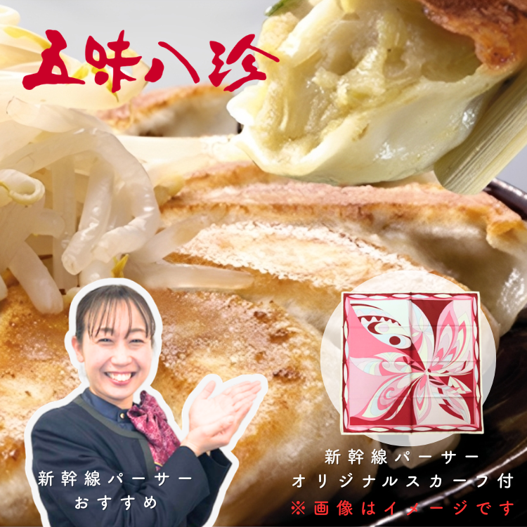 【数量限定】【送料込み】【静岡県】五味八珍 浜松餃子５６個（新幹線パーサーオリジナルスカーフ１枚付）※冷凍配送 56個