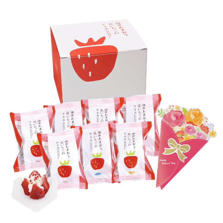 【母の日限定】【福岡県】博多あまおう　花いちごのアイス 【送料込み】※冷凍配送
