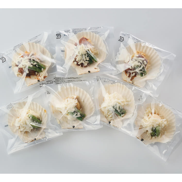 【北海道】北海道産帆立グラタン・デミグラスチーズ焼き ７個(小樽海洋水産) ※冷凍配送