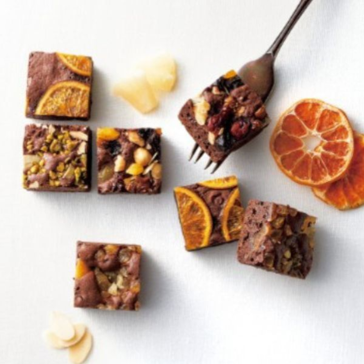 【送料込み】【山口県】ホシフルーツ　ナッツとドライフルーツの贅沢ブラウニー　１２個