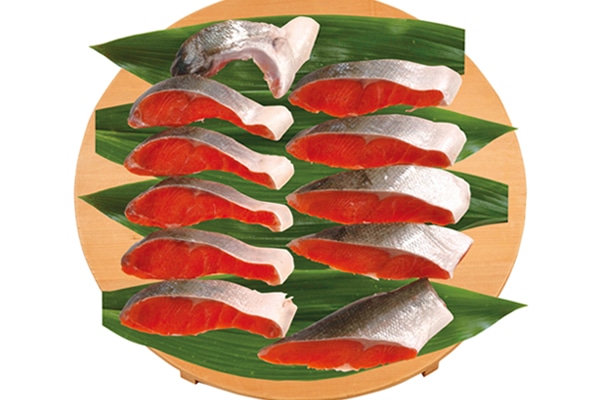 【送料込み】北田 塩紅鮭半身切身800ｇ ※冷凍配送