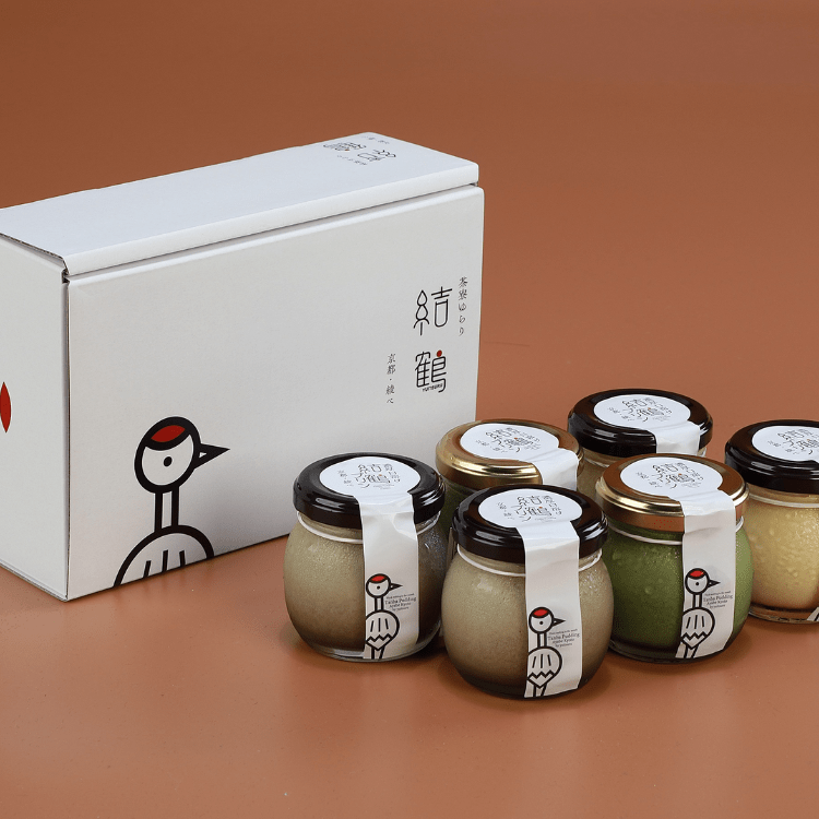 【送料込み】【京都府】結鶴プリン6個セット(バニラ/ほうじ茶/抹茶 各2個)(茶寮ゆらり) ※冷蔵配送