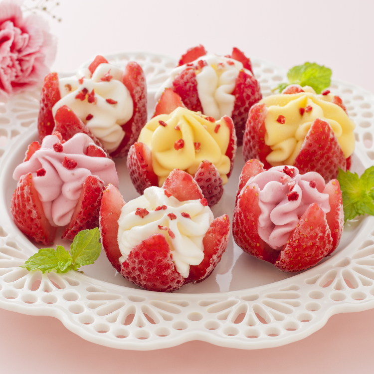 【母の日限定】【福岡県】博多あまおう　花いちごのアイス 【送料込み】※冷凍配送