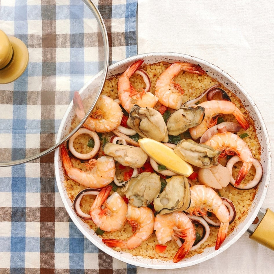 【送料込み】フライパンで簡単 牡蠣のパエリアセット３～４人前 ※冷凍配送