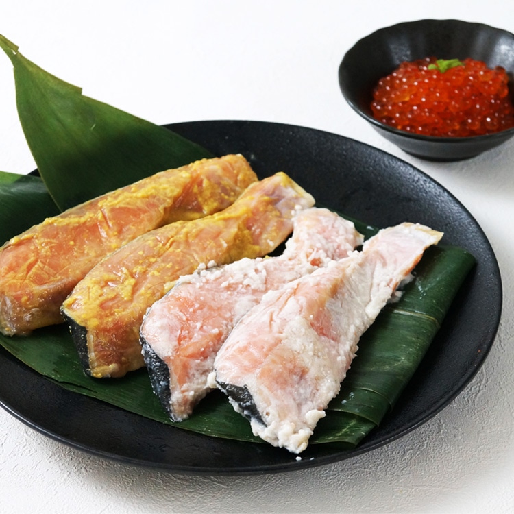 【送料込み】【北海道】いくら醤油漬けと秋鮭漬魚（江戸屋） ※冷凍配送