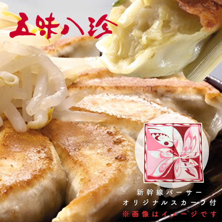 【数量限定】【送料込み】【静岡県】五味八珍 浜松餃子５６個（新幹線パーサーオリジナルスカーフ１枚付）※冷凍配送