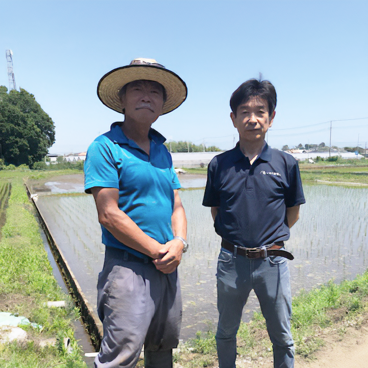 生産者と五ツ星お米マイスターの戸塚浩氏