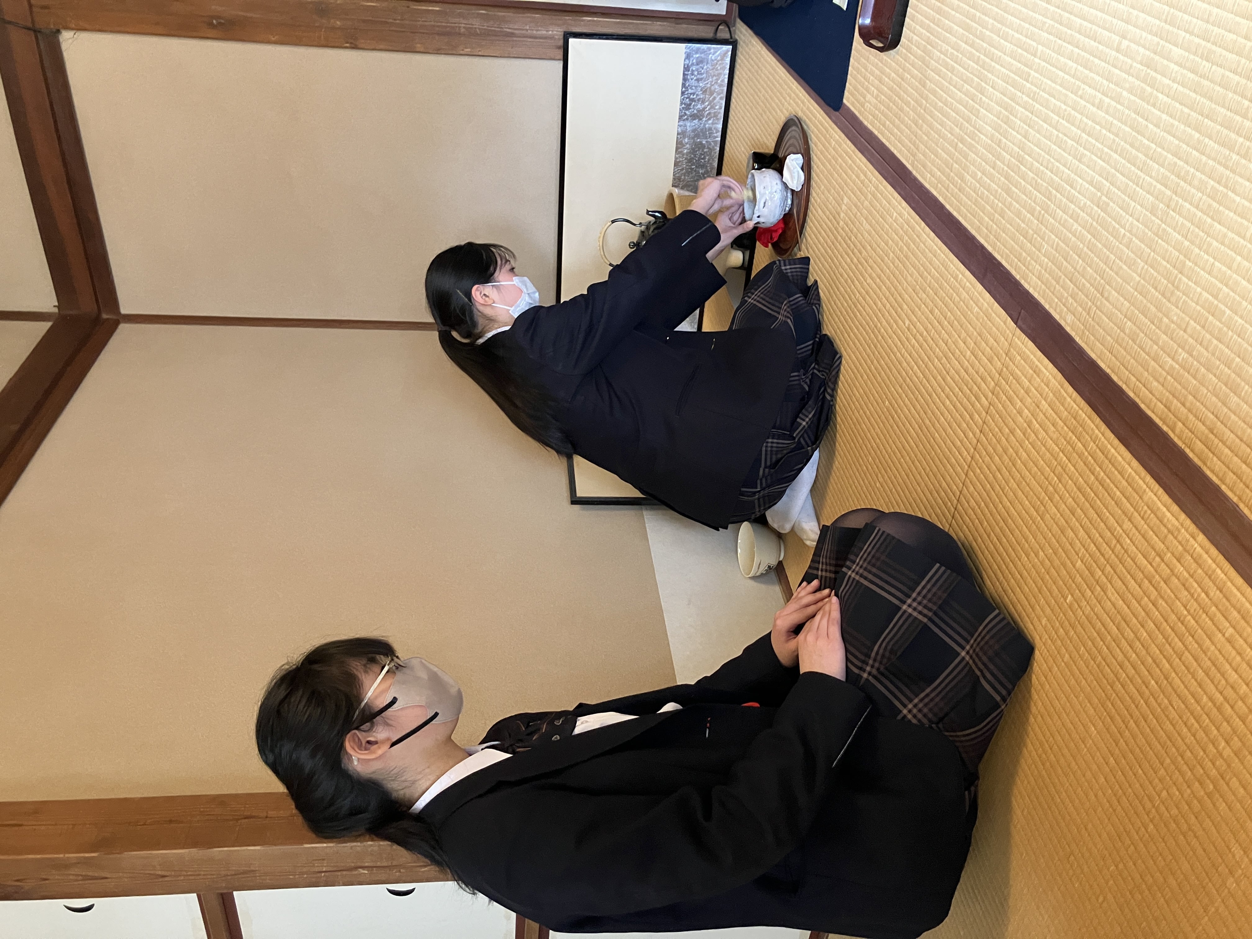 師走の高校生呈茶会