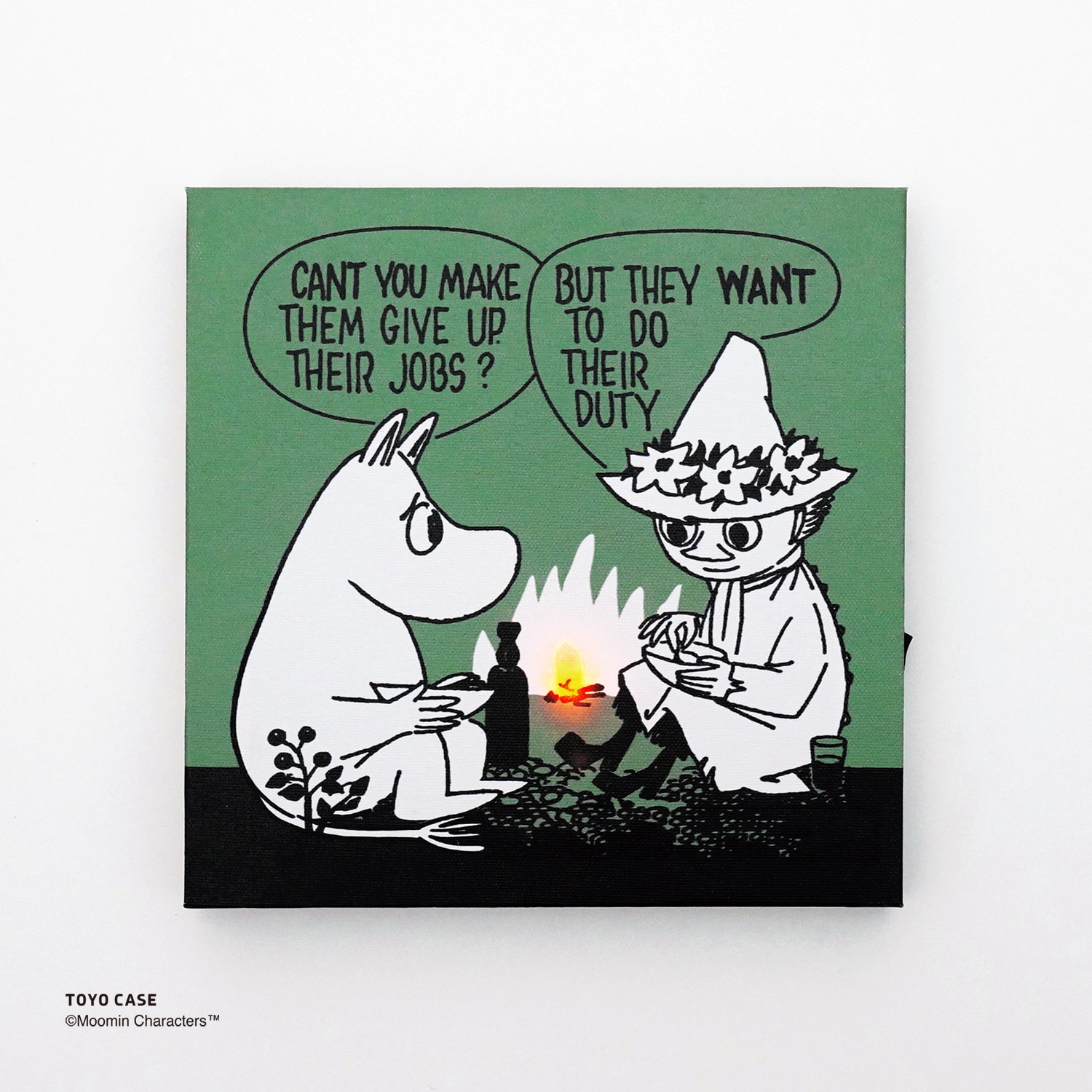 LEDキャンバスアートムーミンシリーズ　GREEN GREEN