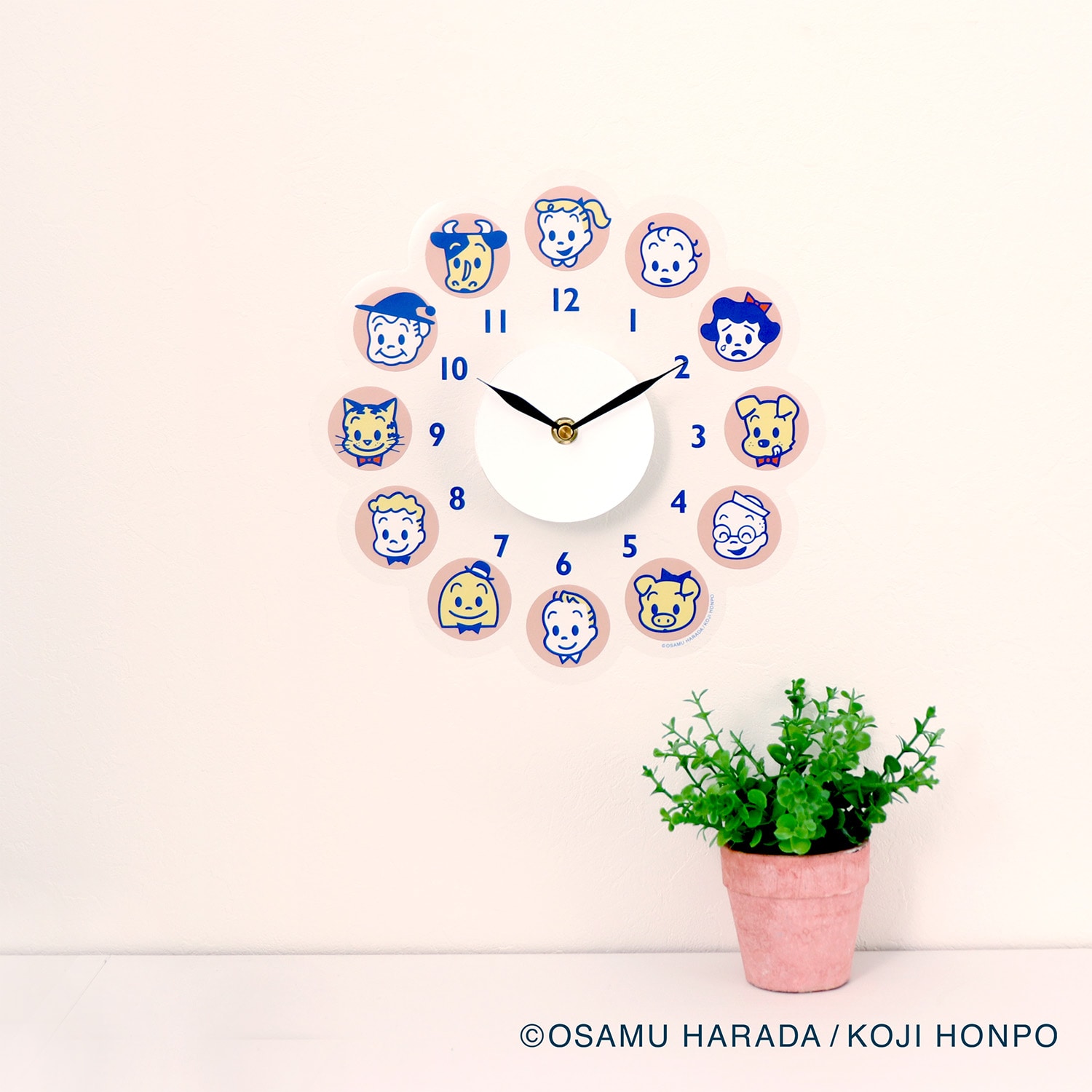OSAMU GOODS ウォールクロックステッカー 01 ピンク ピンク