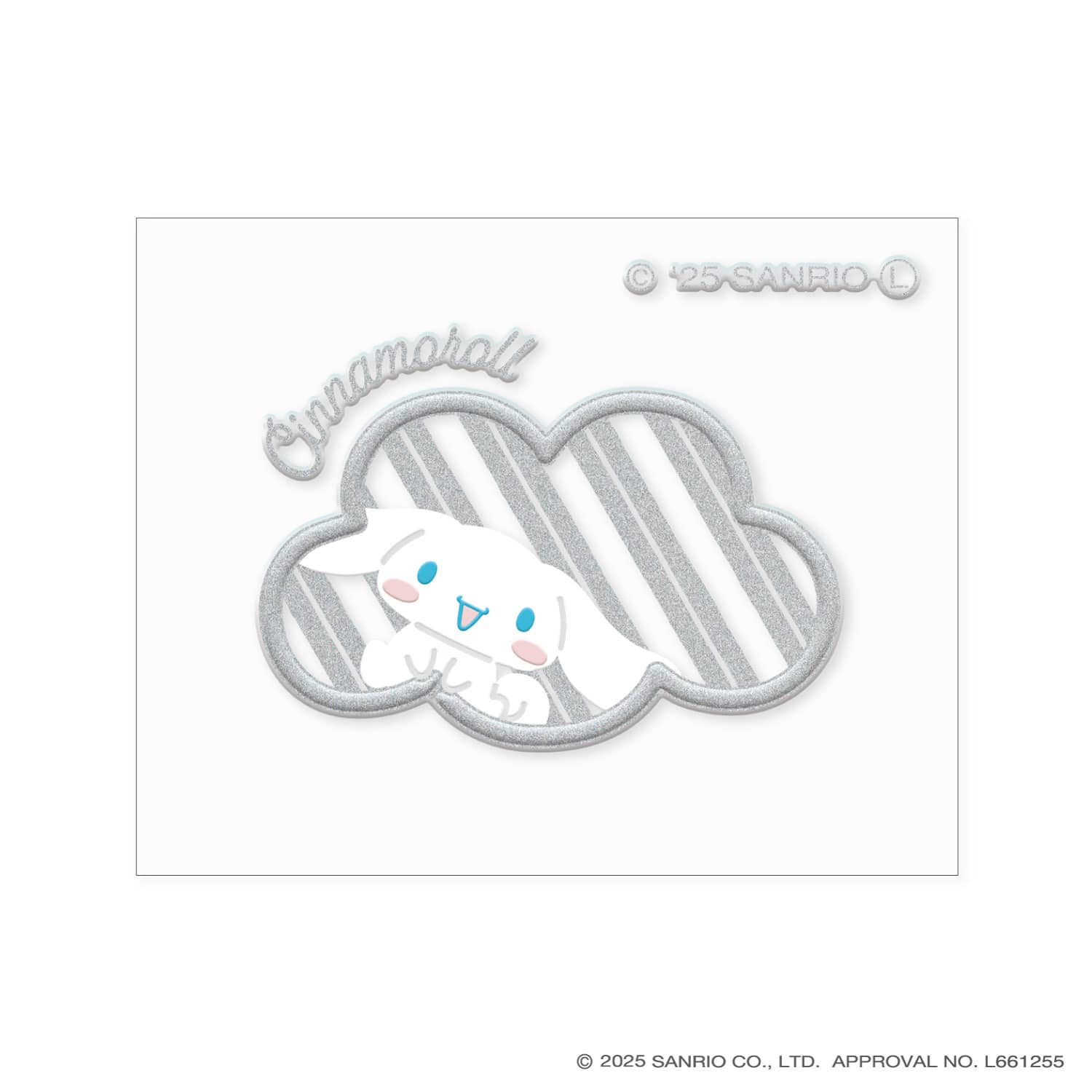 サンリオキャラクターズ　蒔絵ステッカー シナモロール シナモロール