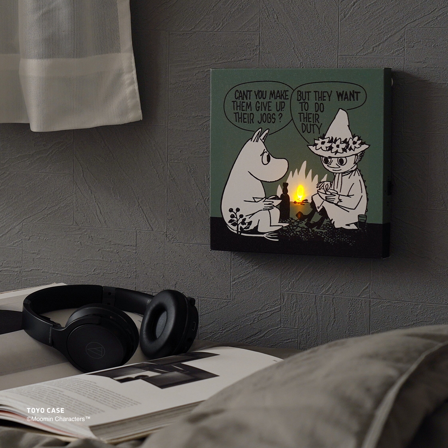 LEDキャンバスアートムーミンシリーズ　GREEN GREEN