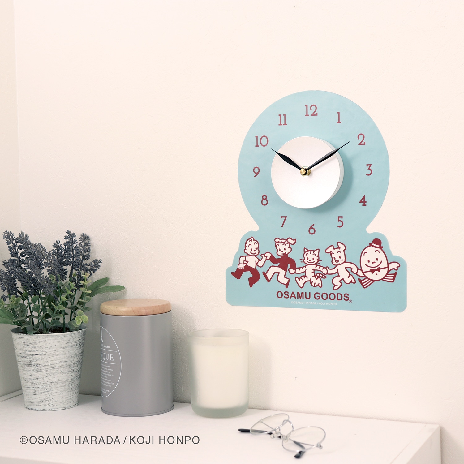 OSAMU GOODS ウォールクロックステッカー 02 ミントグリーン ミントグリーン