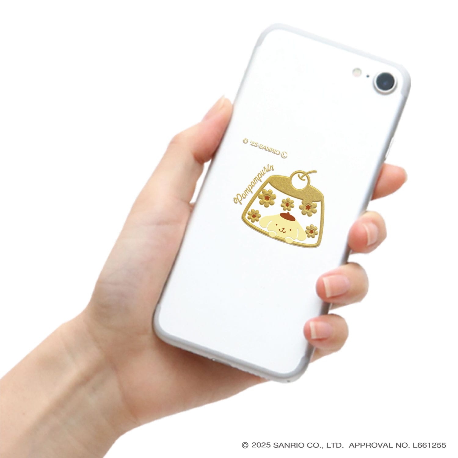 サンリオキャラクターズ　蒔絵ステッカー ポムポムプリン ポムポムプリン