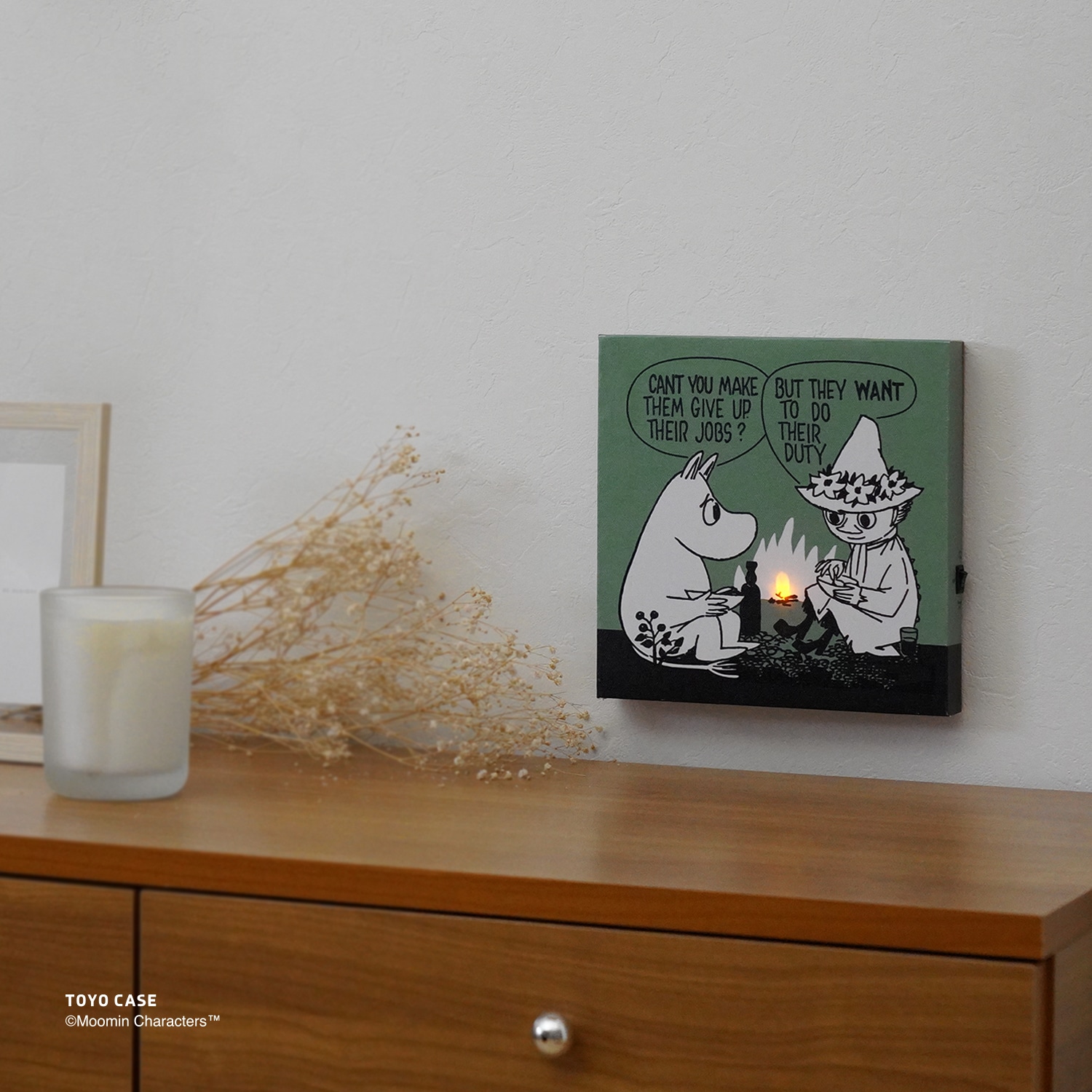 LEDキャンバスアートムーミンシリーズ　GREEN GREEN