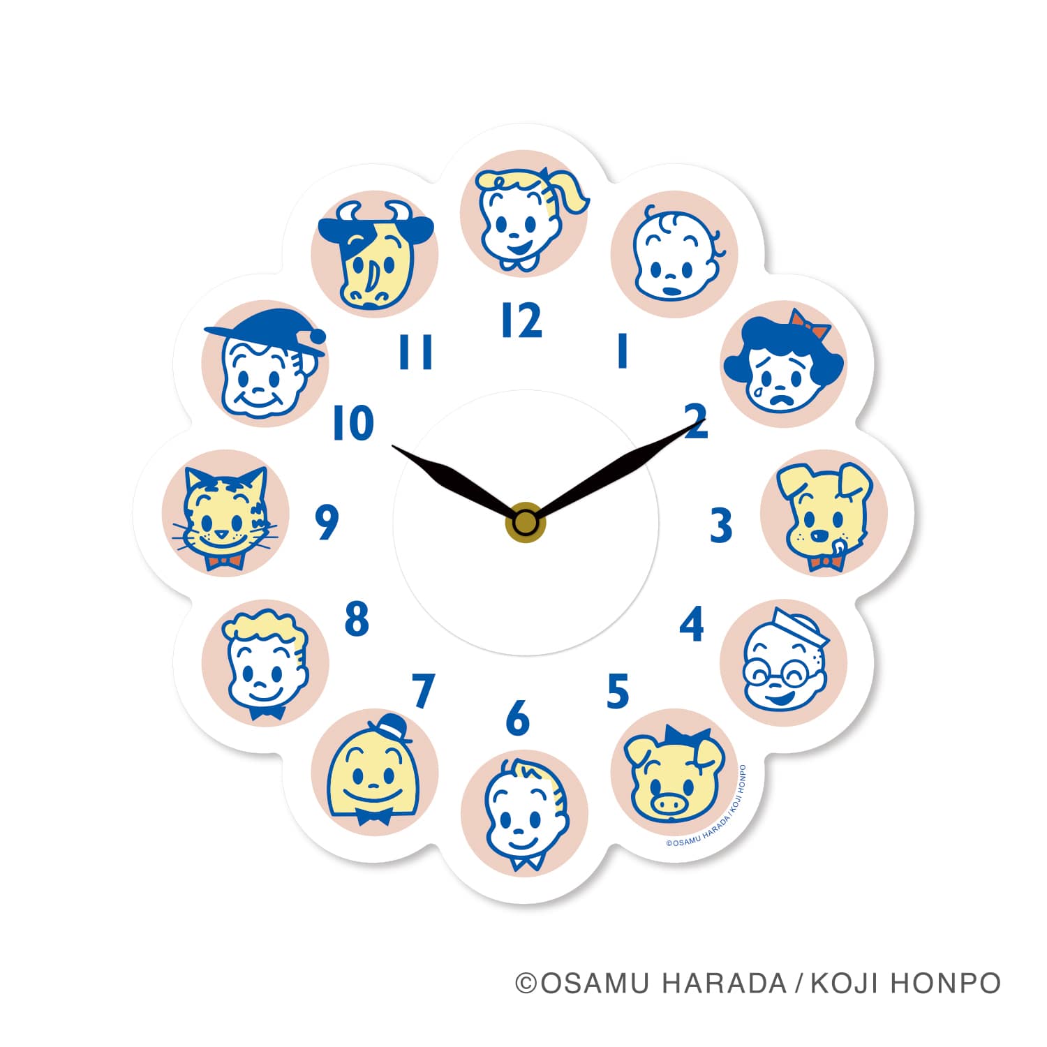 OSAMU GOODS ウォールクロックステッカー 01 ピンク ピンク