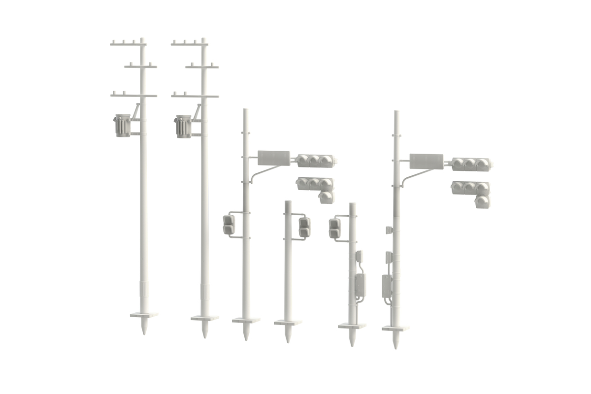 1/80 プラモデル(R) 交通信号機・電柱セット