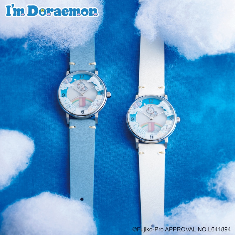 I’m Doraemon　ドラえもん青空さんぽモデル　ソーラー充電　イタリアンレザー ホワイト