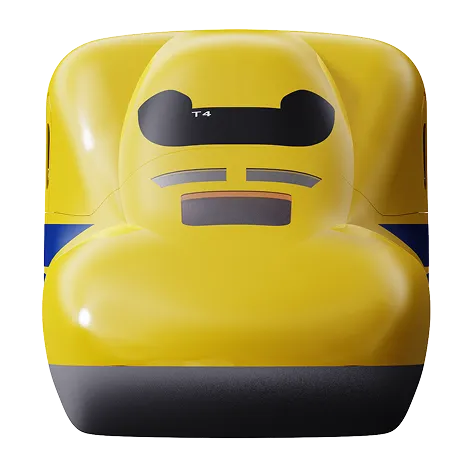 923形ドクターイエローT4型ワイヤレスイヤホン 正面