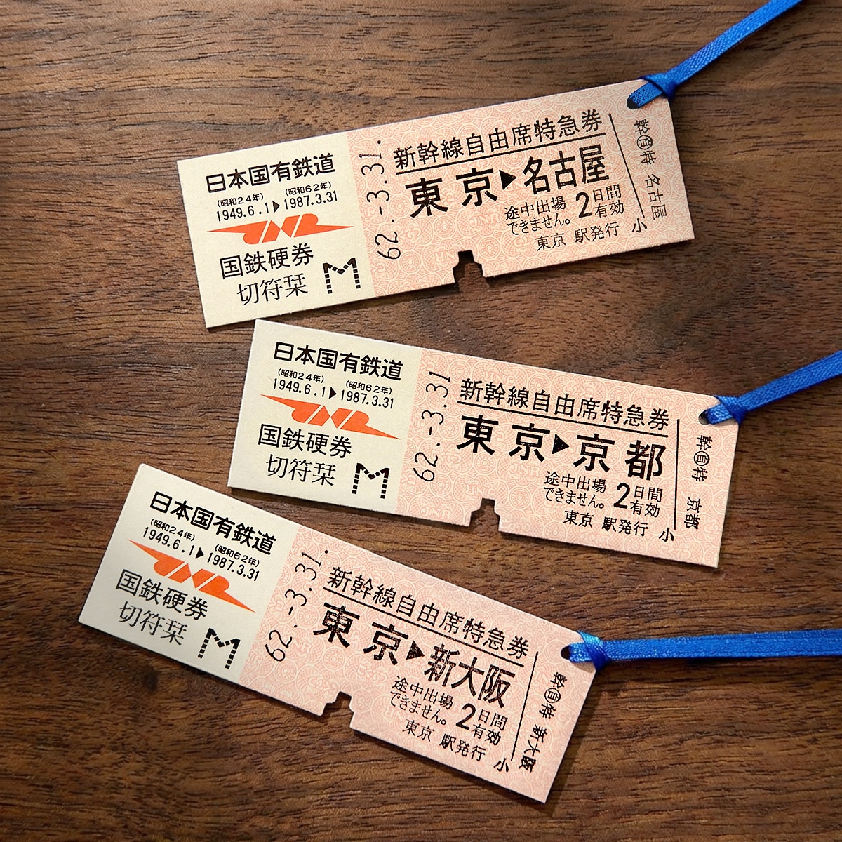 国鉄硬券切符栞　新幹線（特急券）東京→新大阪　[東京駅台紙] 東京→新大阪